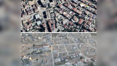 Antakya, die Hauptstadt der Provinz Hatay, war am schwersten von den Erdbeben in der Türkei im vergangenen Jahr betroffen. Die Aufnahme oben entstand vor der Katastrophe. Die Aufnahme unten zeigt die Stadt während der Aufräumarbeiten. Wie Sibel Hürriyetoglu mitteilt, gibt es Pläne der Regierung, das Zentrum von Antakya zu 80 Prozent nicht mehr zu bebauen. (Foto: privat)