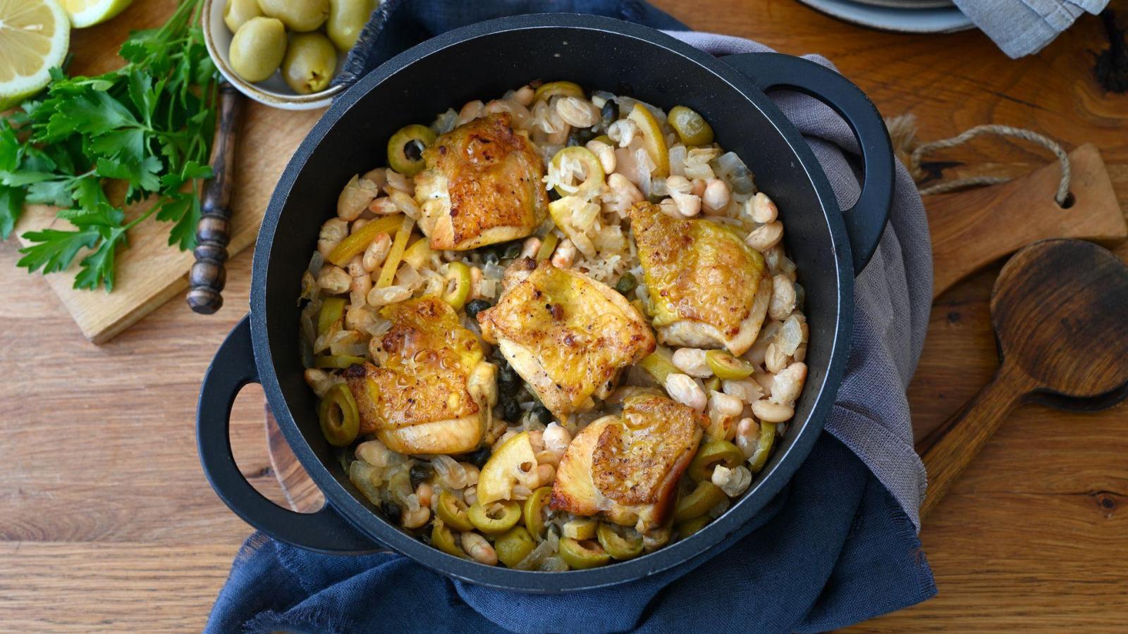 Sizilianisches One Pot Hähnchen aus dem Ofen