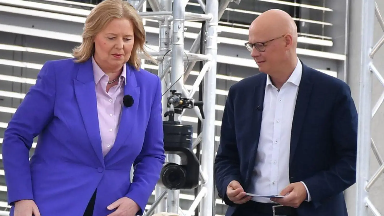 Bas beim Sommerinterview der ARD.  (Foto: Paul Zinken/dpa)