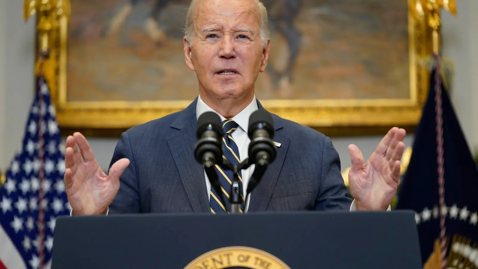 US-Präsident Joe Biden will der Ukraine schnelle finanzielle Hilfe zusichern. (Foto: Evan Vucci/AP/dpa)