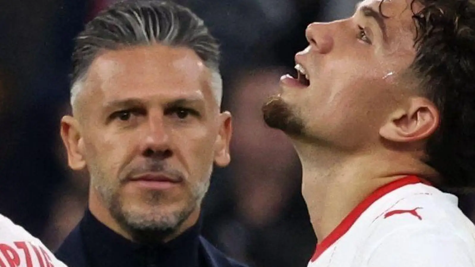 Die Leipziger von Trainer Martin Demichelis (Mitte) hatten gegen den FC Bayern keine Chance.  (Foto: Karl-Josef Hildenbrand/dpa)