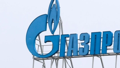 Gazprom-Logo auf einer Niederlassung des russischen Staatskonzerns in St. Petersburg. (Foto: Stringer/dpa)