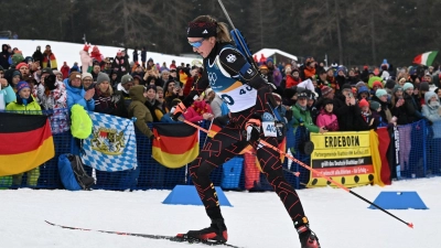  Franziska Preuß verpasst die ersehnte Einzelmedaille. (Foto: Hendrik Schmidt/dpa)