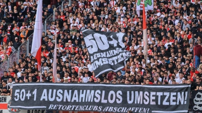 Die Meinung vieler Fans zur 50+1-Regel ist klar. (Archivbild) (Foto: Jan Woitas/dpa)