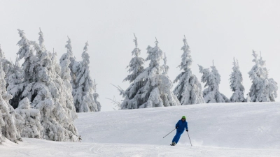 Ein Wintersportler fährt auf Skiern eine Piste hinunter. (Foto: Philipp von Ditfurth/dpa)