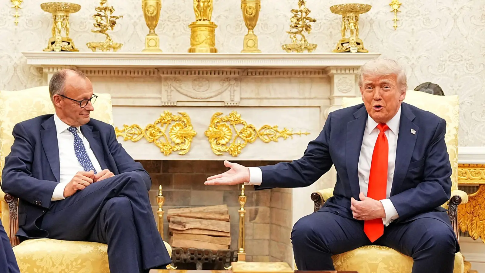 Die Chemie zwischen Trump und Merz stimmt. (Foto: Michael Kappeler/dpa)