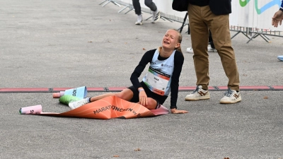 Nina Reuter holte sich wie im Vorjahr den Sieg. (Foto: Felix Hörhager/dpa)