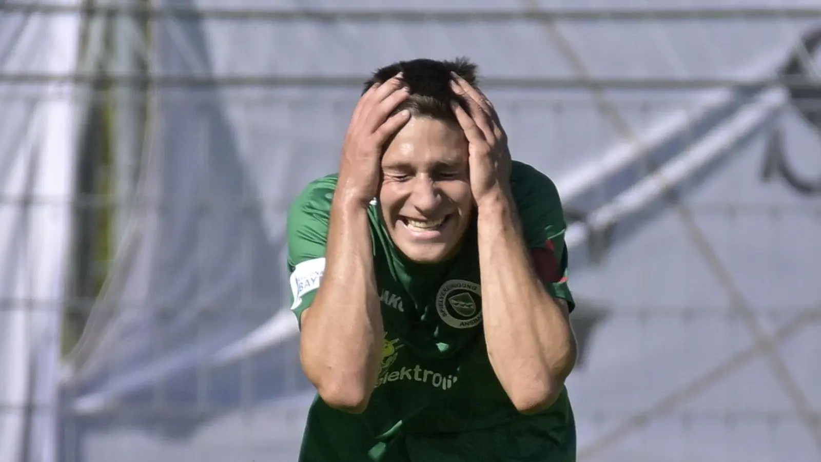 Noch eine Version von Der Schrei von Edvard Munch? Nein, der Ansbacher Michael Sperr ärgert sich über eine vergebene Chance. (Foto: Martin Rügner)