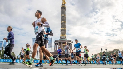 Am Wochenende findet der Berlin-Marathon statt. (Foto: Andreas Gora/dpa)