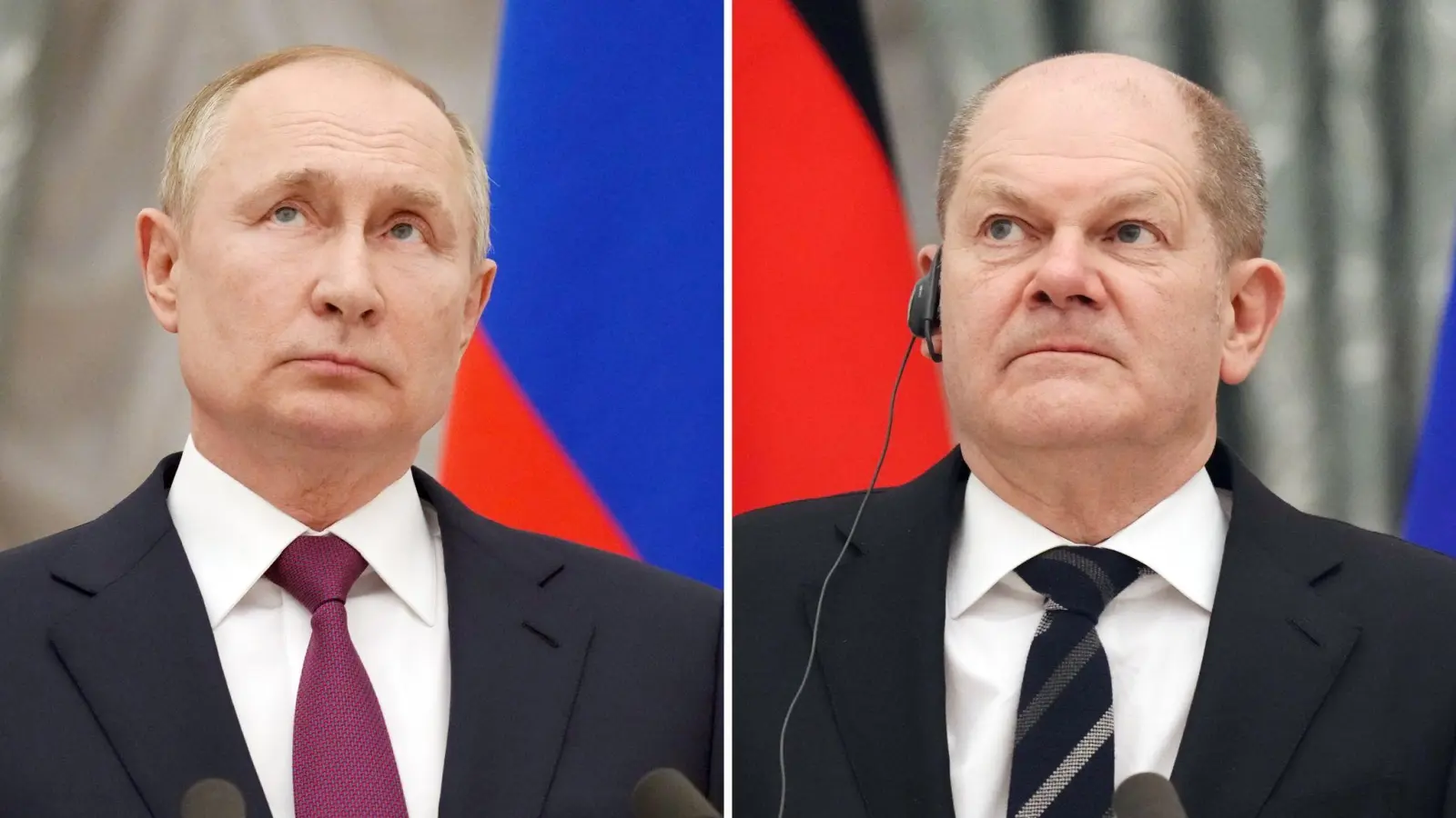 Weiterhin im Gespräch: Bundeskanzler Olaf Scholz und Russlands Präsident Wladimir Putin. (Foto: Kay Nietfeld/dpa)