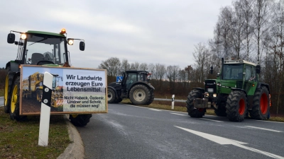 Die Autobahnauffahrt auf die A7 bei Langensteinach war bereits Ziel von Protestaktionen der Landwirte.  (Foto: Johannes Zimmermann )