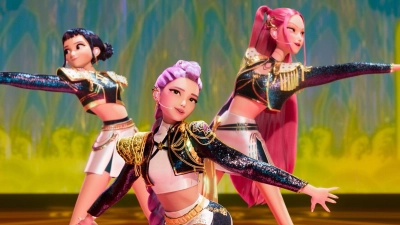 Im Netflix-Hit „KPop Demon Hunters“ geht es um die Girl-Band Huntrix. (Foto Handout) (Foto: -/Netflix/dpa)