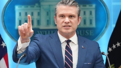 Pentagon-Chef Hegseth ordnet den Abzug von rund 5.000 Soldaten aus Deutschland an. (Archivbild) (Foto: Mark Schiefelbein/AP/dpa)