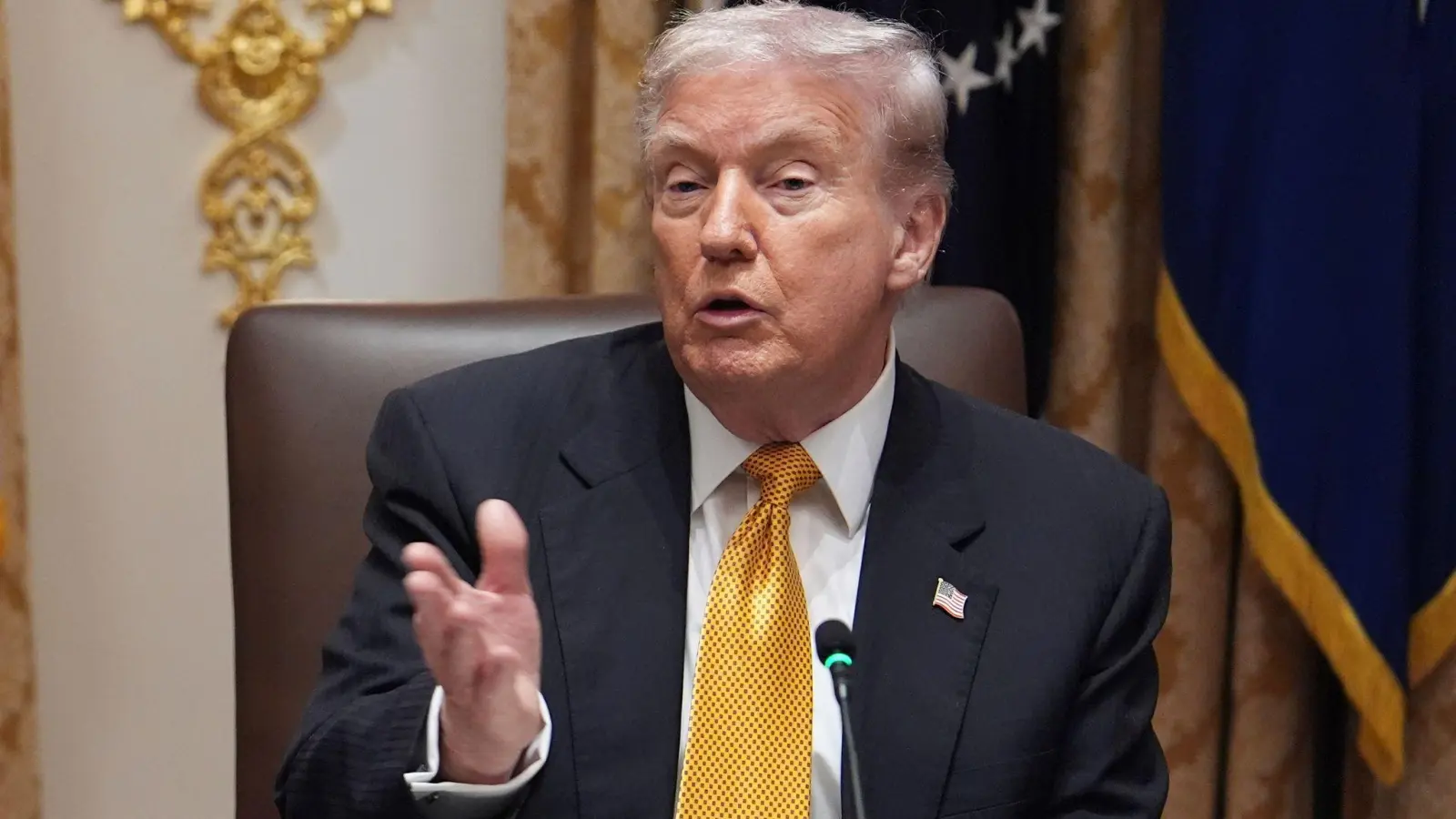 Trump spricht wieder über ein mögliches Treffen mit Putin.  (Foto: Evan Vucci/AP/dpa)