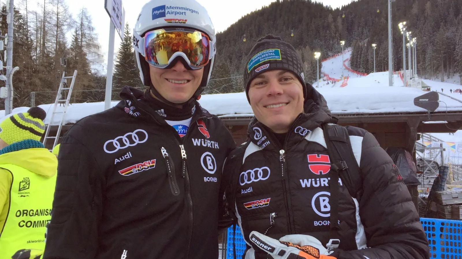 Die deutschen Skirennfahrer Alexander Schmid (l) und Manuel Schmid. (Foto: Maximilian Haupt/dpa/Archivbild)