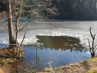 Begegnungsort zum Eisbaden - gesehen am Krummweiher bei Königshofen (Foto: Jürgen Hahn)
