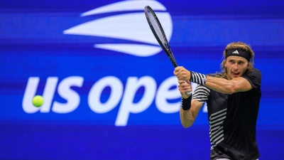 Alexander Zverev trifft im Viertelfinale bei den US Open auf Carlos Alcaraz. (Foto: Javier Rojas/PI via ZUMA Press Wire/dpa)