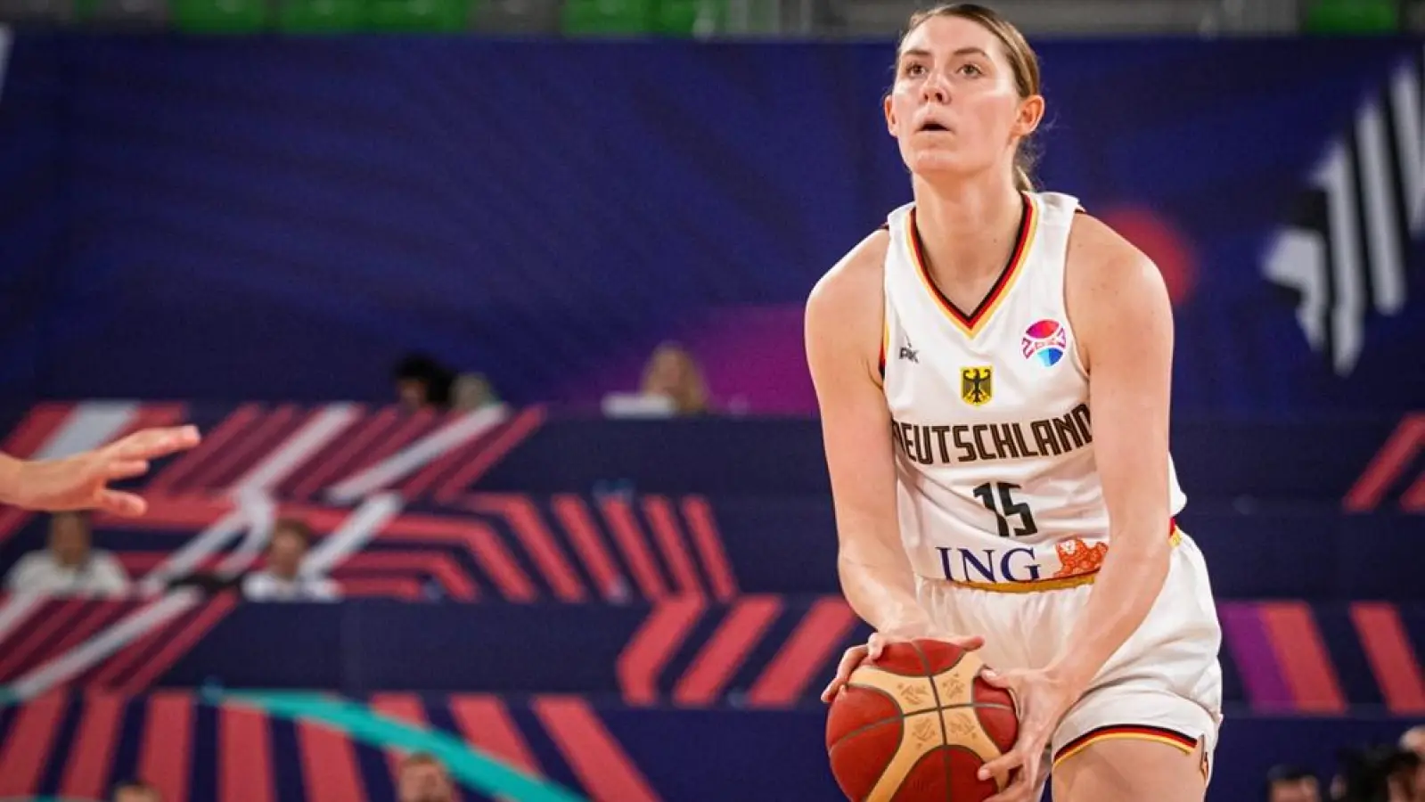 Hochkonzentriert beim Freiwurf: Luisa Geiselsöder. (Foto: FIBA)