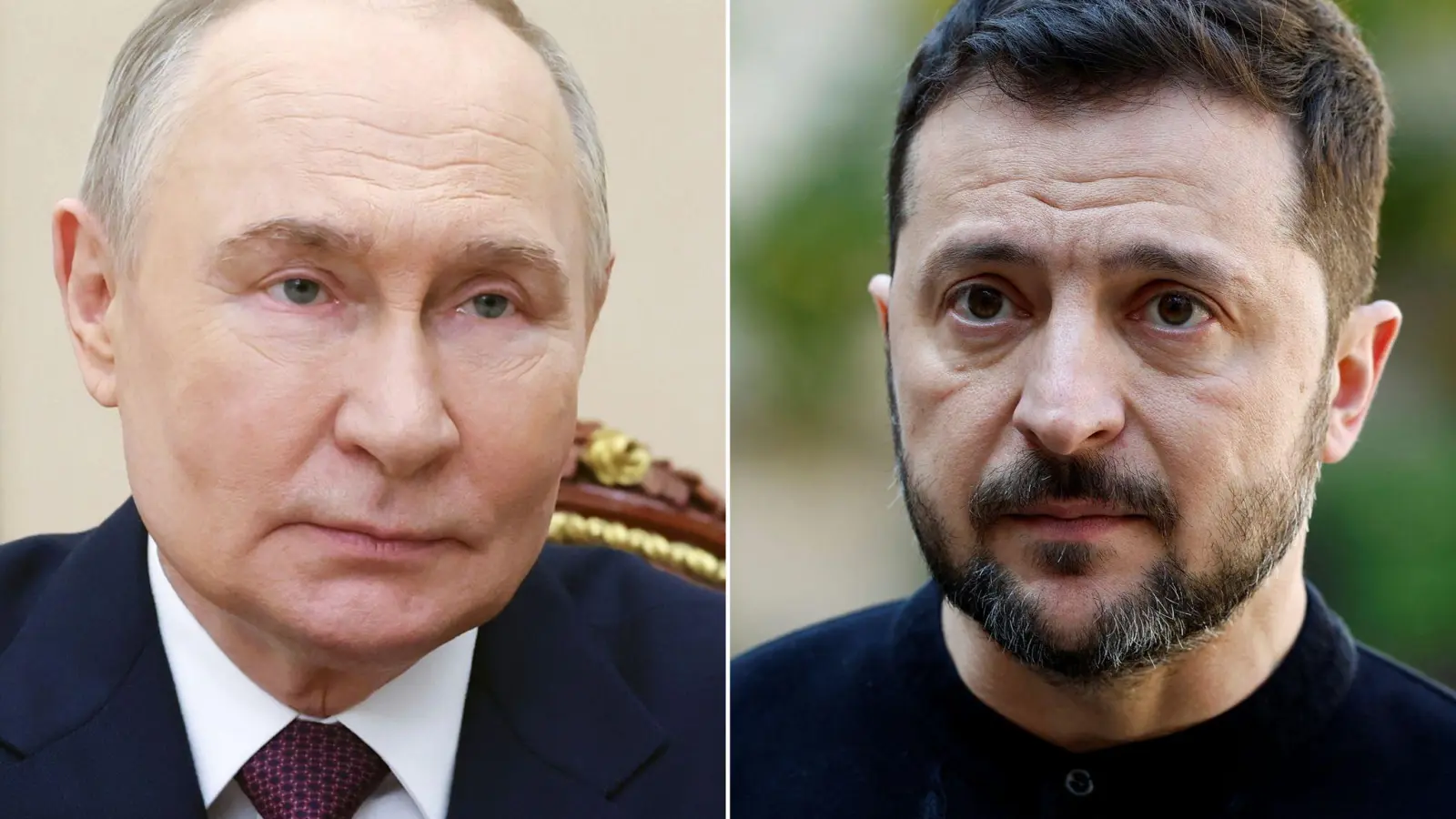 Kremlchef Putin hat hohe Hürden vor einer Begegnung mit dem Ukrainer Selenskyj aufgebaut. (Archivbild) (Foto: Gavriil Grigorov/Pool Sputnik Kremlin via AP/Stephanie Lecocq/Pool Reuters/AP/dpa/dpa)