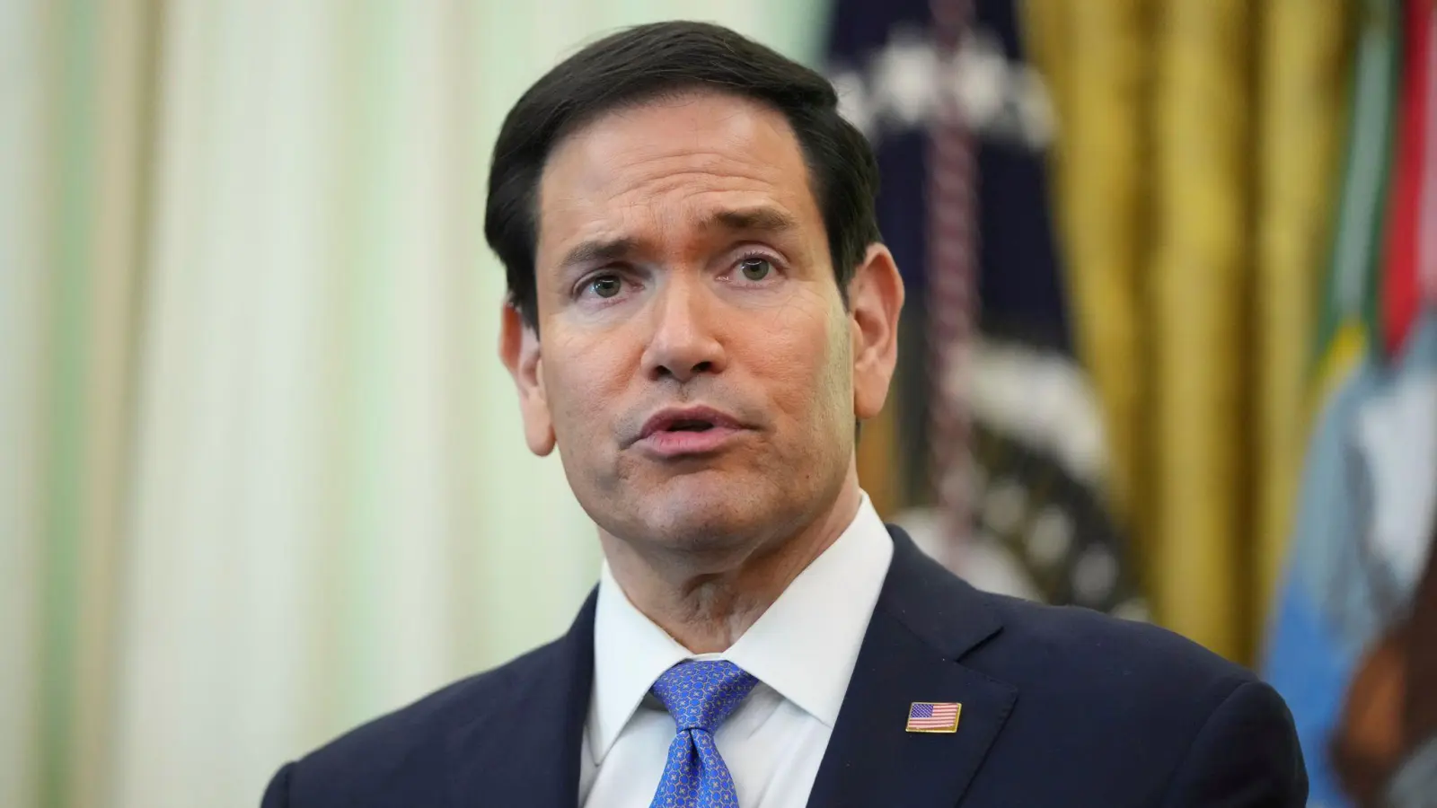 US-Außenminister Marco Rubio vergleicht die Straße von Hormus mit einer „wirtschaftlichen Atomwaffe“. (Archivbild) (Foto: Mark Schiefelbein/AP/dpa)