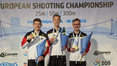 Die „Goldjungs“, von links: Justus Ott, Alexander Karl und Moritz Faltinat. (Foto: DSB)