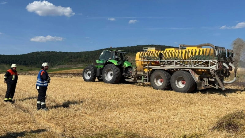 Gleich dreimal brannte es innerhalb einer Woche zuletzt in Ippesheim. Ohne die Hilfe der Landwirte wäre man da aufgeschmissen.  (Archivbild: Kreisfeuerwehrverband NEA)
